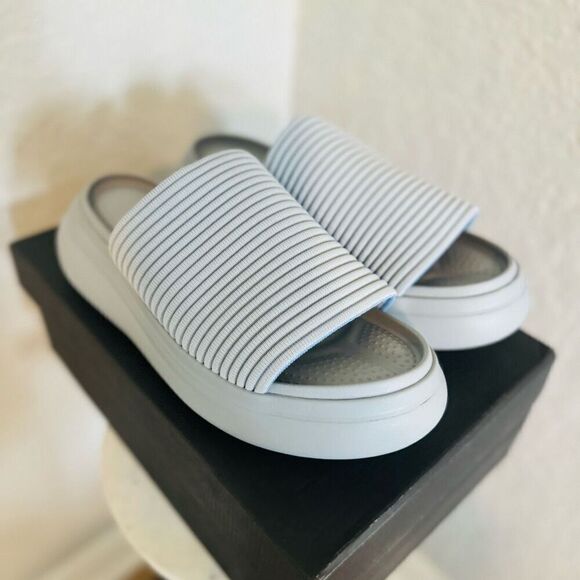 Rag & Bone Brixley‎ Knit Slide Sandal, Gray/Blue, Size 10 (Euro 40), NWT - Picture 7 of 16